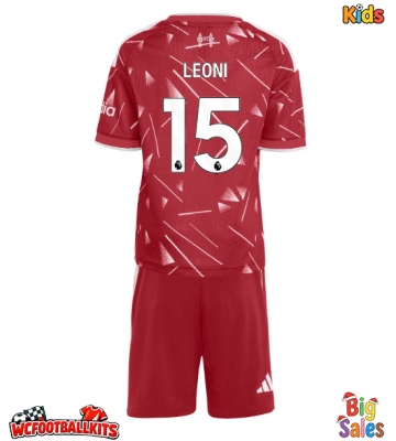 Liverpool Giovanni Leoni #15 Replica Home Stadium Kit for Kids 2026-27 Short Sleeve (+ pants)